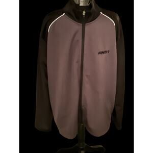 AND1 Jacket mens size XL athletic‎ black & gray full zip up